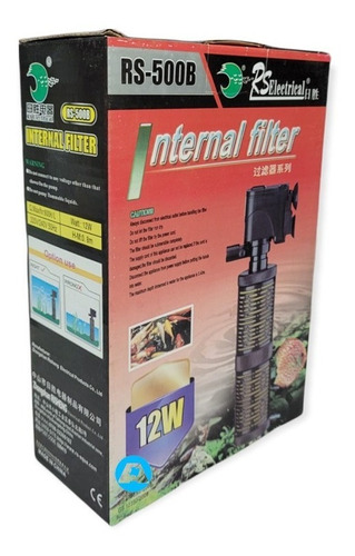 Filtro Interno 600 L/h Rs 500b 2 Esponjas Rs Electrical