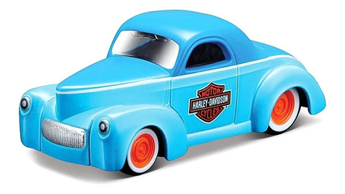 Miniatura Carro Harley Davidson Willys Coupe 1941 1/64 Maist