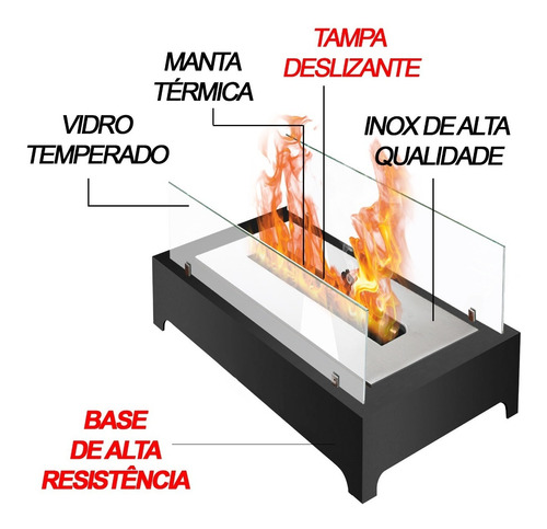 Imagem 2 de 4 de Lareira Ecológica Nogueira - Sem Fumaça, Sem Sujeira!