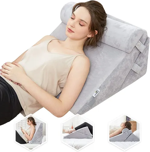 Almohada De Cuña Para Cama, Cojín Inclinable Plegable