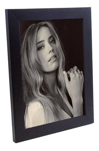 Porta Retrato De Madeira Escura Grafiato15x21 - Prsc-t