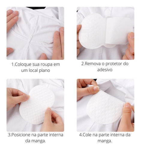 Kit 50 Protetor De Axilas Anti Suor Absorvente Axila