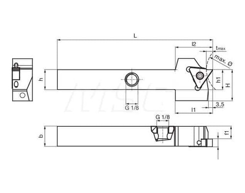 Ranurado Radial Externo Izquierdo Cara Soporte Refrigerante