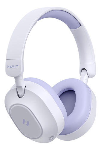 Headphone Gamer Havit H668bt Bluetooth 5.4 Over-ear 3d Multiponto Anc Hibrido 80h Cor Roxa