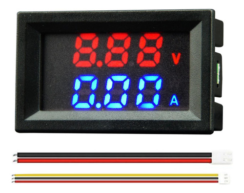 4 Mini Multímetro Digital Dc, Painel De Vermelho Azul