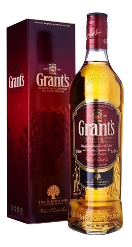 Imagen 1 de 5 de Whisky Grants Triple Wood 750ml Con Estuche  - Sufin