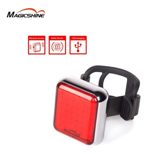 Imagen 3 de 10 de Luz Trasera Multifuncion 60 Lumenes Bici Casco Running Cuota