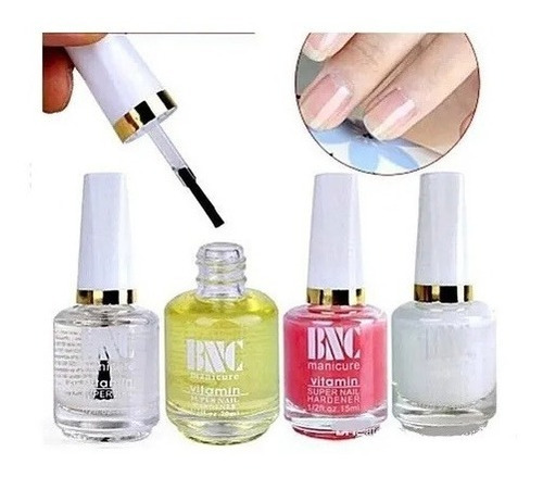 Kit 04un Base Fortalecedora Vitaminas Para Unha Bnc Promoção