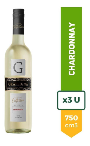 Vino Graffigna Chardonnay 750ml Pack X3 - La Barra Oferta