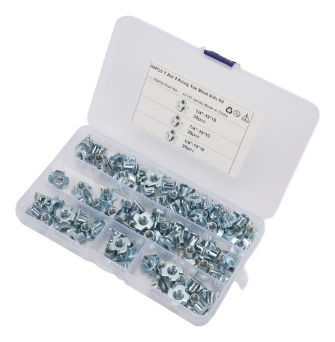 Kit De Persianas En Forma De T Nuts, 80 Unidades, 4 Puntas,