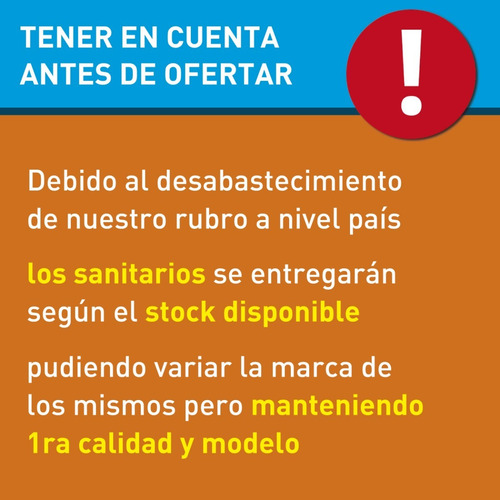 Juego De Baño 4 Piezas Alberti Sanitarios + Oferta Lavatorio