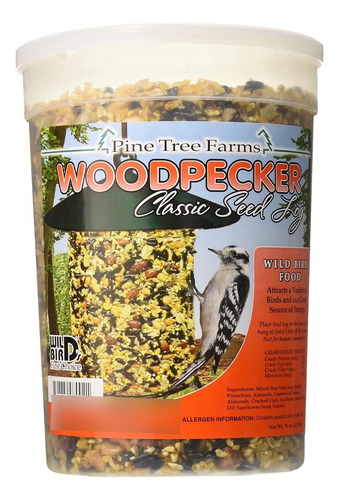 Pine Tree Farms 8002 Woodpecker Classic Seed Log, 76 Oz