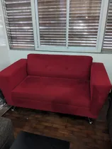 Comprar Sillón\u002Fsofá 2 Cuerpos Tapizado Pana Roja