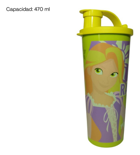Practivaso Tupperware 470 Ml Amarillo Y Verde Lima Rapunzel