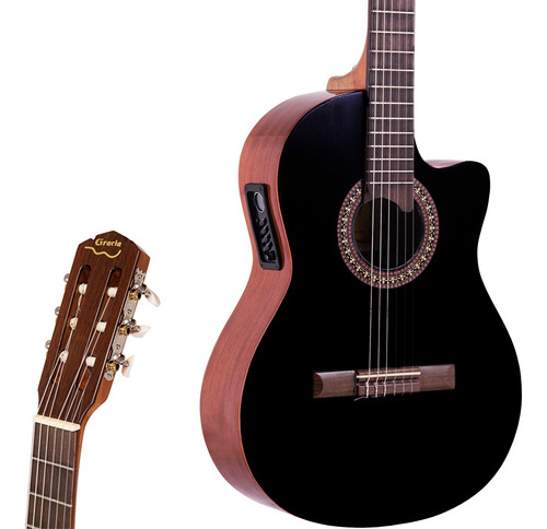 Guitarra Electro Criolla Gracia G10 Eq 7545 + Afinador Negra