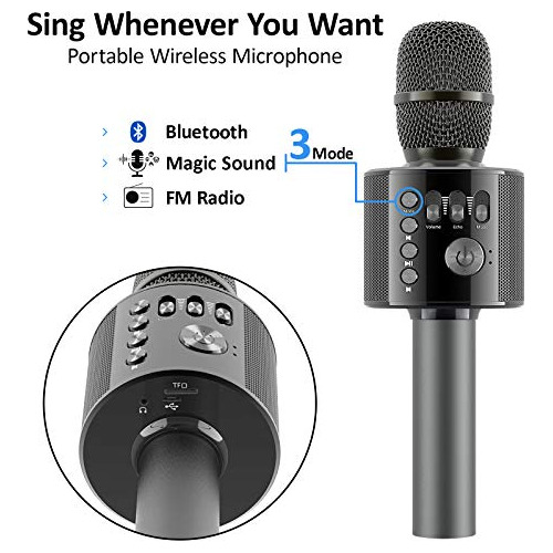 Microfono Karaoke Bluetooth Inalambrico Portatil Para Casa