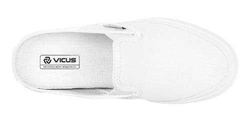 Zapatilla Vicus Mule Lona Blanco