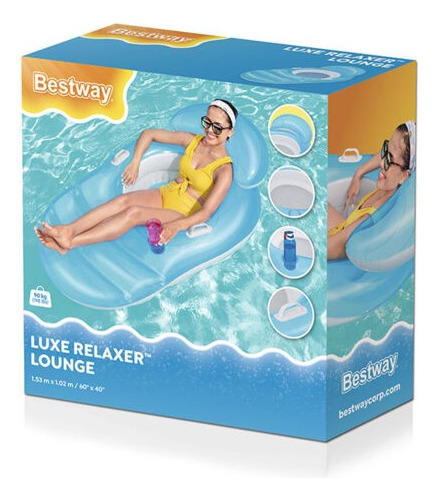 Colchoneta Sillon Inflable Pileta Posavasos Bestway 43646 Color Único