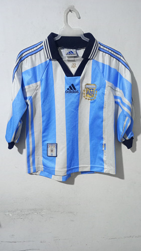 Camiseta Seleccion Argentina C98 Adidas M/larga Talle Niño (Usado)