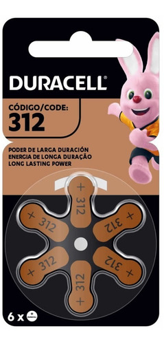 Pack 6 Pilas Duracell Numero 312 / Tecnocenter