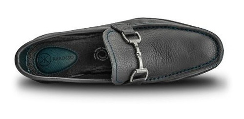 Mocasín Karosso Piel Floter Azul Marino 10201