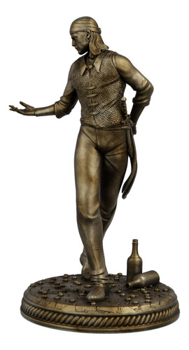 Estátua Cigano Dançando - Resina Cor Cor Ouro Velho
