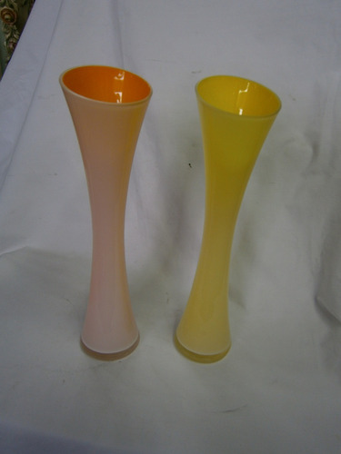 Floreros Cristal Amarillo-zapote X 30 Cm  , Precio X C/u