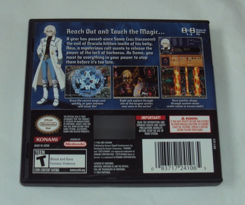 Castlevania Dawn Of Sorrow - Case Encarte Manual E Folhetos (Usado)