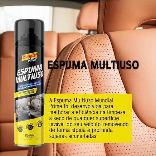 Espuma Multiuso Estofados Mundial Prime Lavanda 300ml Kit 3