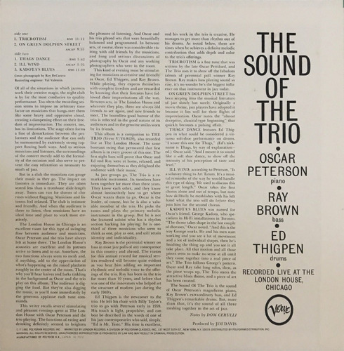 Oscar Peterson Trio - The Sound Of The Trio Lp Japonês 1981