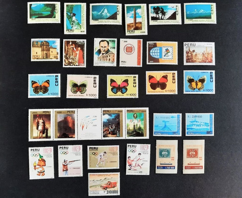 Sellos Perú Año 1990 Completo