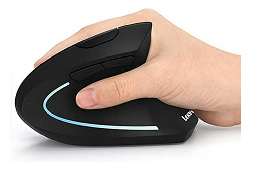 Mouse Vertical Inalámbrico Lekvey - Recargable, 6 Botones, 3