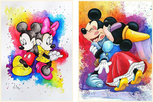 Juego De 2 Unidades De Pintura Disney Diy Diamond 5d, Regalo
