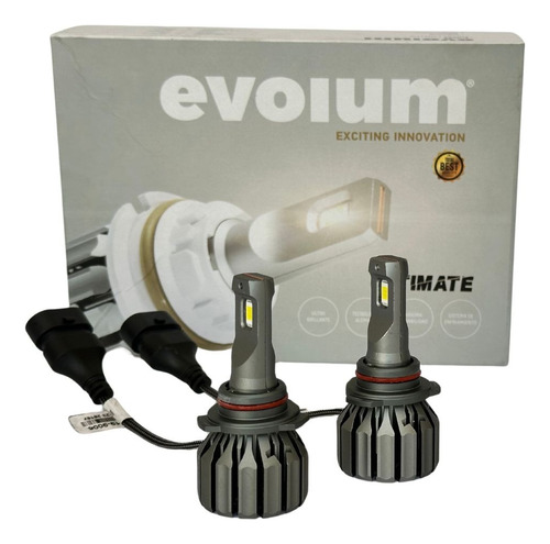 Kit De Focos Led Ultimate 15000 Lm 9006 Plateado Blanco Neutro