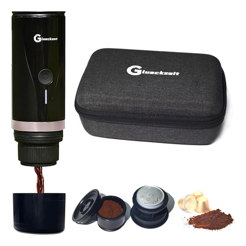 Glueckzeit Maquina De Cafe Espresso Electrica Portatil Con C