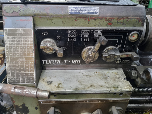 Torno Mecanico Turri T-160 Funcionando - Oportunidad - (Usado)