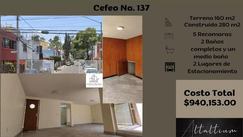 Casa En Delegación Coyoacán, Col. Prado Churubusco, Calle Cefeo No. 137.  Cuenta Con 2 Lugares De Estacionamiento.  Nb10-di