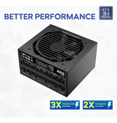 Vetroo 850w Fuente De Alimentación Dual Pcie 5.1 Atx 3.1 ...