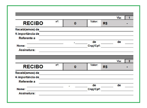 Planilha Modelo De Recibo Pagamento Para Qualquer Situação