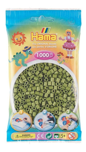 Hama Beads Midi Color Verde Oliva 1000 Unid Perler Pixel