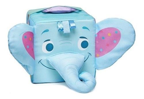 Mini Cubo Sensorial Elefante Tela Incluye Sonajero