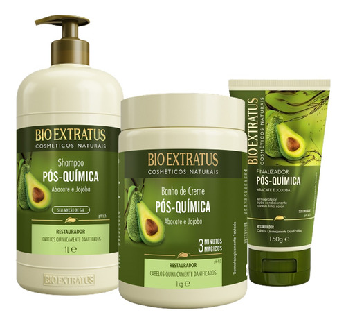 Pós Química Shampoo Lt + Banho De Creme 1 Kg + Finalizador