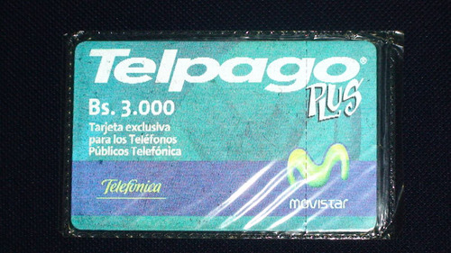Dificil Tarjeta Movistar Vzla -  Telpago ¨plus Bs. 3000 Tp