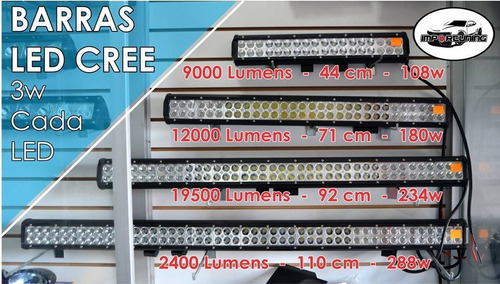 Barra Led Chip Cree 44cmt 108 Watts - 9000 Lumens