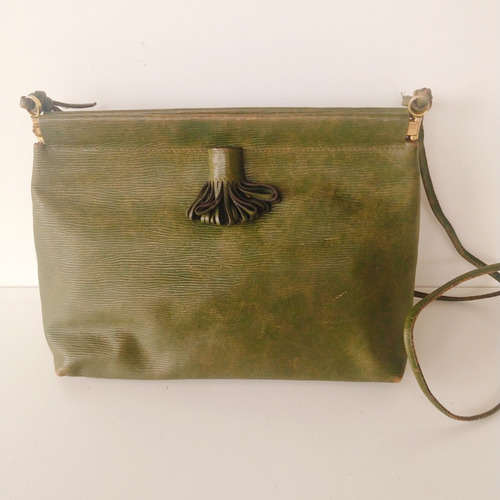 Cartera Cuero Verde