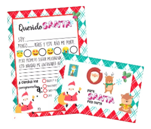 Kit Imprimible Navidad Carta A Papá Noel Santa Para Imprimir