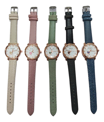 Relojes Pulsera Geneva Texturados Colores Varios X Mayor X5 