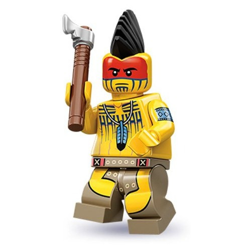 Minifigura Tomahawk Warrior De La Serie 10 De Lego