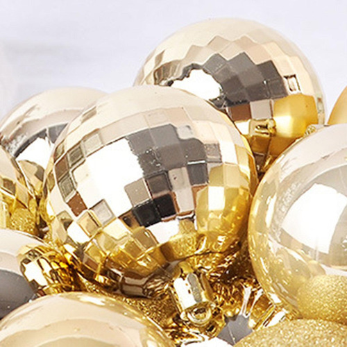 36 Bolas De Navidad, Adornos Para Árboles De 4cm Oro