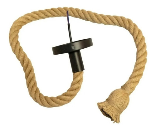 Lampara Socket Vintage Techo Con Cable Textil 90 Cms E27